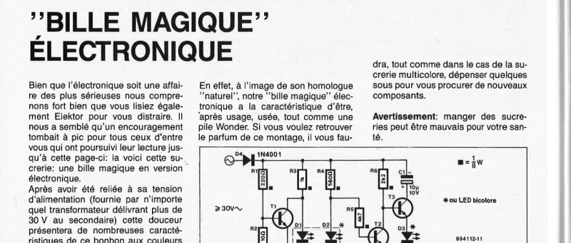 ``BILLE MAGIQUE`` , ELECTRONIQUE