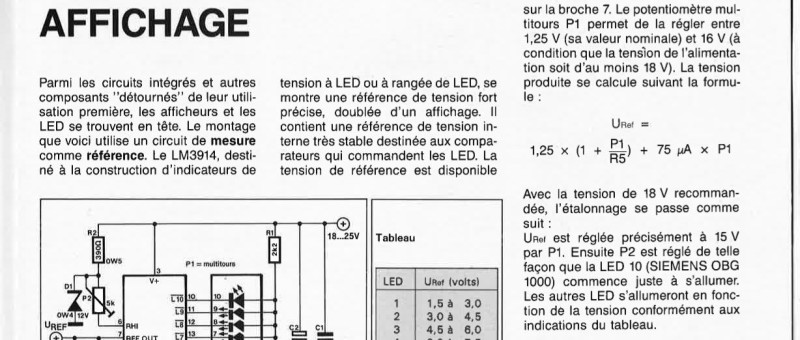 RÉFÉRENCE DE TENSION AVEC AFFICHAGE