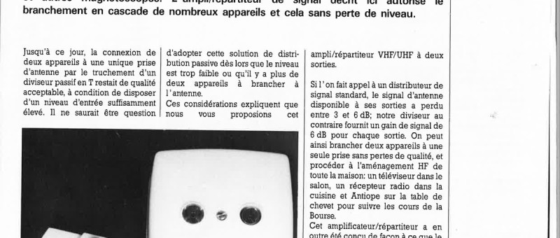 ampli/répartiteur de signal VBF /UBF