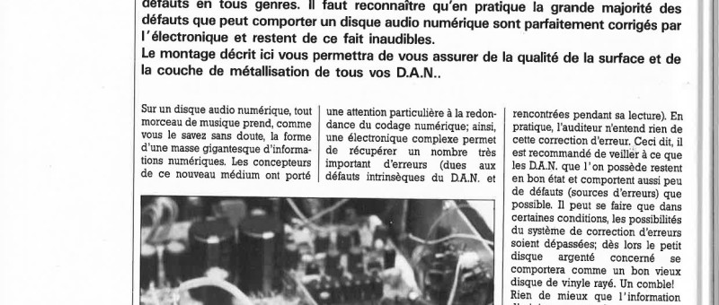 qualitémètre pour disque audio ,, . numer1que