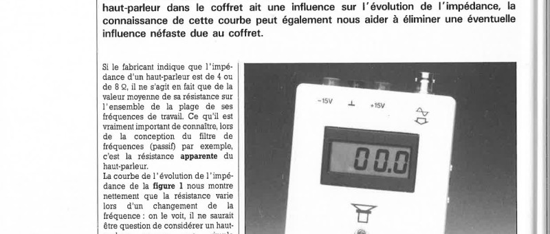 impédancemètre pour haut-parleur