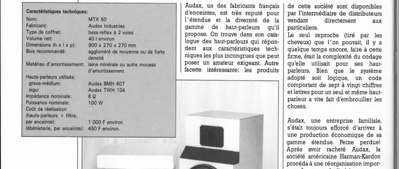 la MTX 50 d`Audax