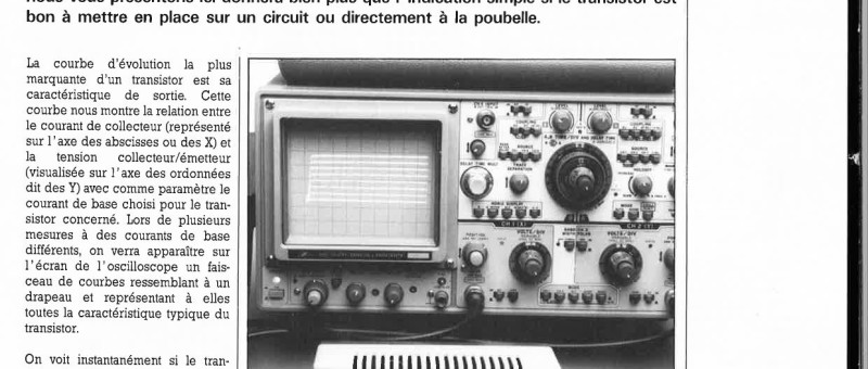 traceur de courbes de· transistor