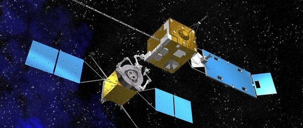 Vliegend tankstation voor satellieten