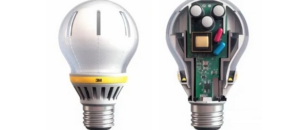LED-Lampe mit Lichtleitern