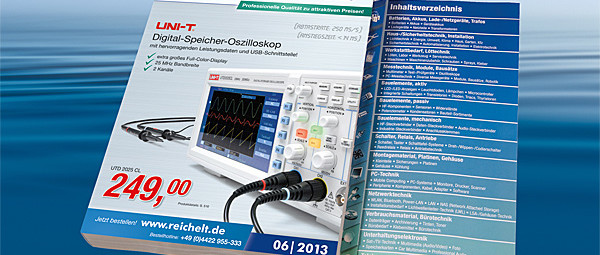 Reichelt: Neuer Katalog mit günstigem Oszilloskop