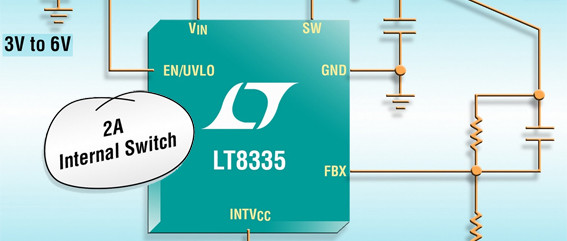  LT8335 : Convertisseur DC/DC élévateur / SEPIC / inverseur, 28 V, 2 A, 2 MHz, IQ = 6 µA