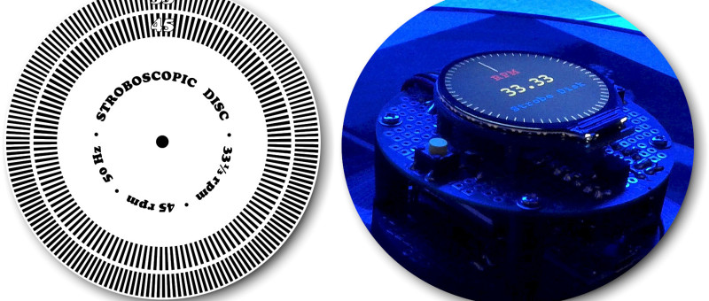 niveau à bulle électronique et disque stroboscopique actif pour platines vinyle