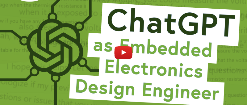 ChatGPT en tant qu'ingénieur en conception électronique embarquée ?