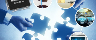 Le contrôleur de signal numérique dsPIC® à deux cœurs de Microchip permet  le développement séparé du code et facilite l’intégration