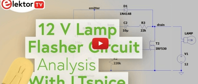 Analyse du circuit du clignotant de lampe 12-V avec LTspice