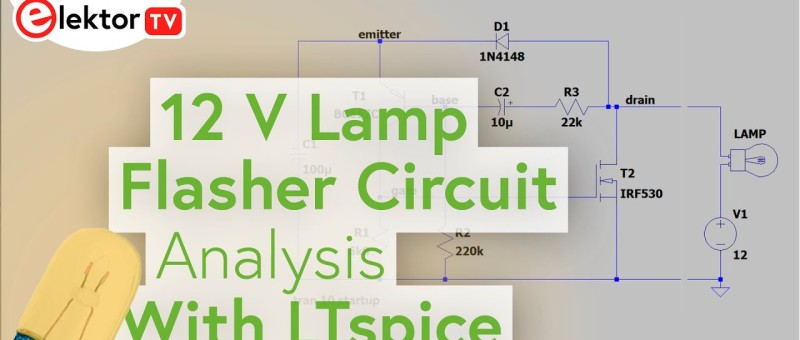 Analyse de circuit avec LTSpice : Clignotant pour lampe 12V