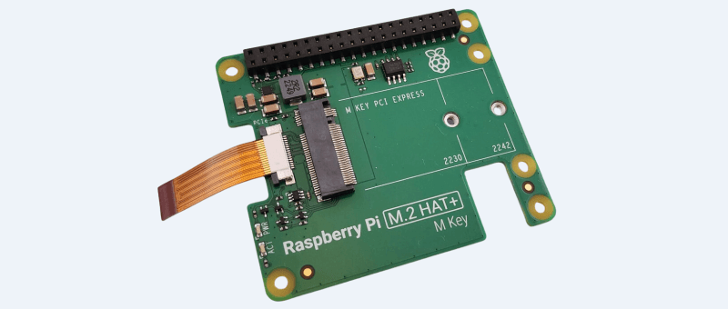 Raspberry Pi Présente le M.2 HAT+ Permettant une Connexion de Périphériques à Haute Vitesse