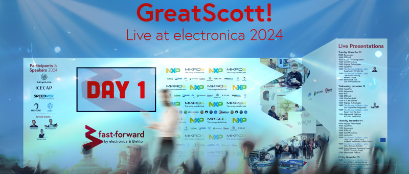 Watch GreatScott! Live at electronica 2024: The Future Is Now