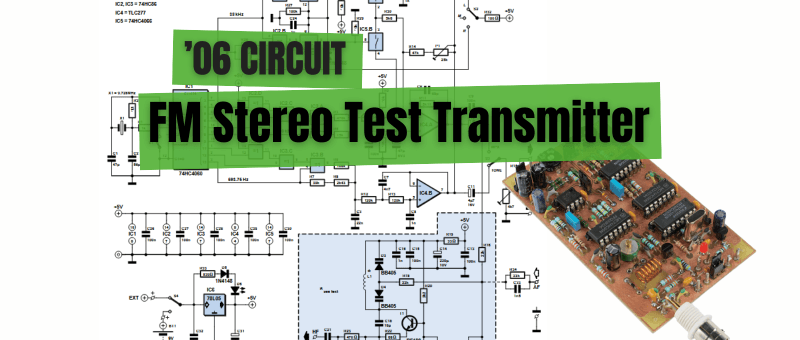 Circuit : émetteur test FM stéréo