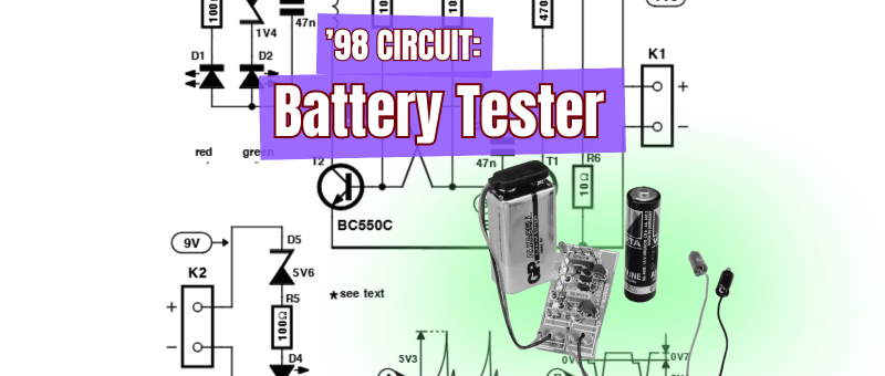 Circuit : testeur de piles diy