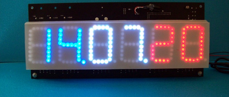  MEGA CLOCK 6 display 7 segments Leds RGB