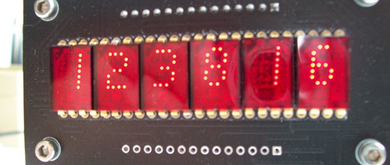 Clock  HP 5082_7340 hexadecimal display and Atmega 328