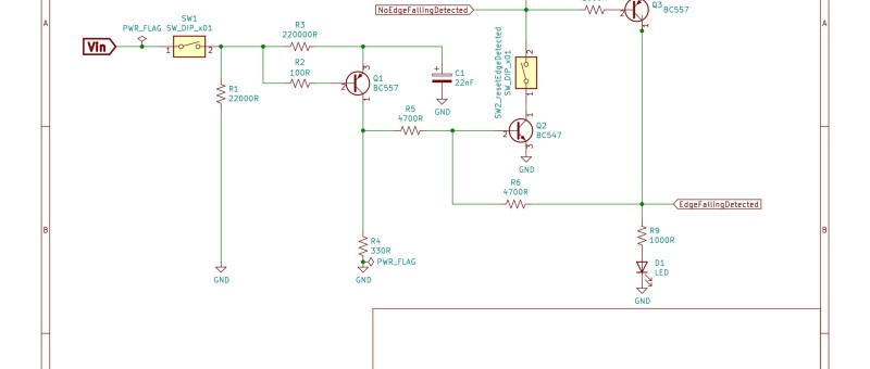 Detect Falling Edge Signal Without Microcontroller