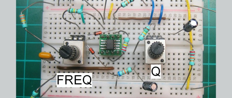 Analog Synthesizer Filter using one opamp