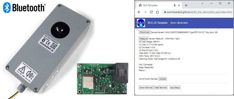 Marten/Rodent Protection (HighVoltage/Ultrasonic) with BLE 4/5 and Web-APP