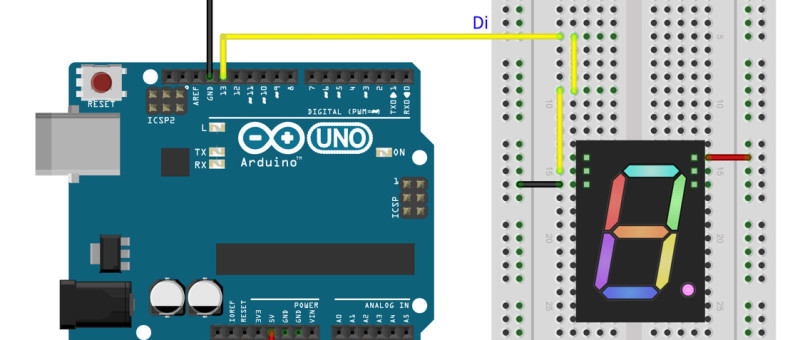 RGBDigit 1"RGB 7Sement Digit Arduino and neopixel driven