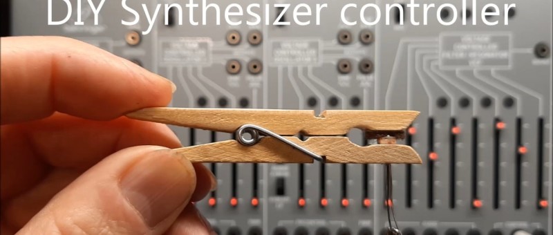 Analog Synth controller using clothes pin