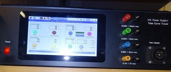 HV Power supply with tube and semiconductor curve tracer