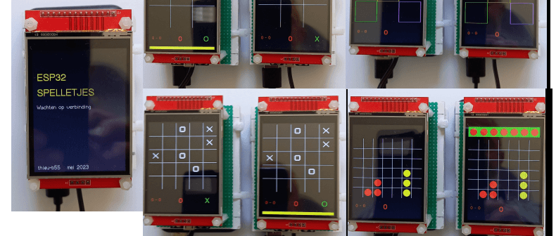 Jeux sans fil à écran tactile sur ESP32 (ESP-MESH) - Libérez le plaisir où que vous soyez !