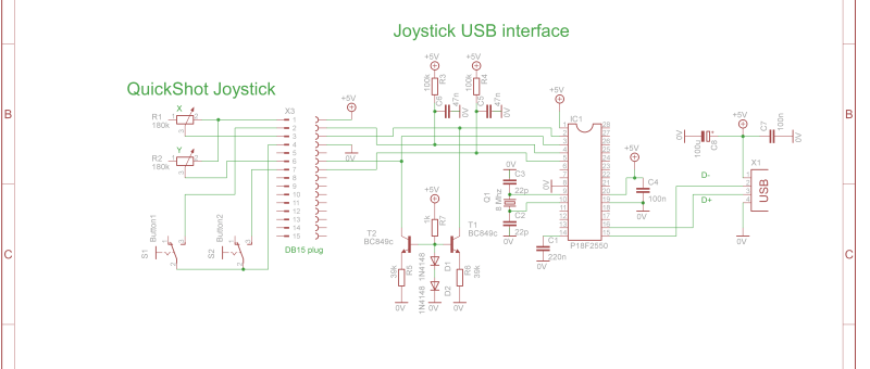 Analog Joystick to USB interface