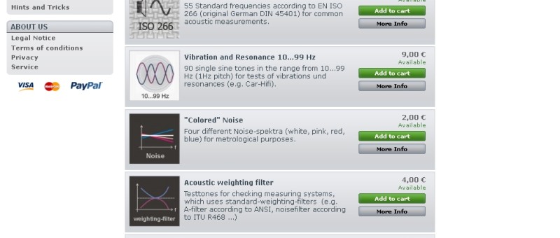 À vendre : signaux de test en très bon état