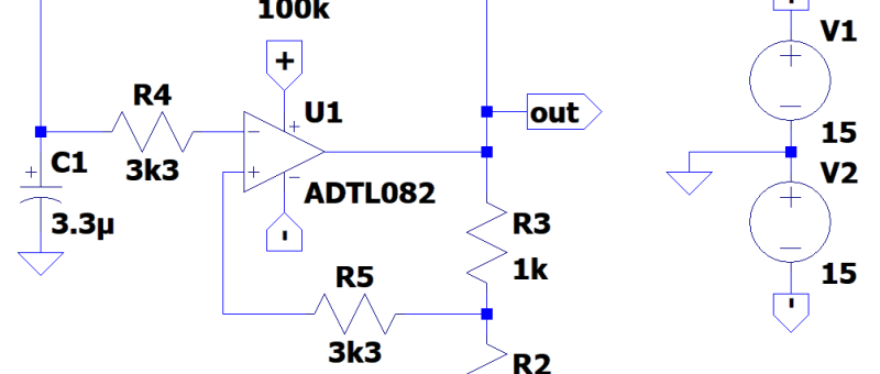 Single Opamp Voltage Controlled Oscillator
