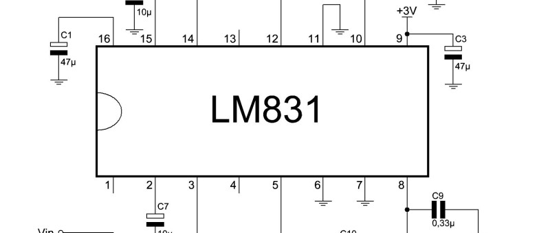 Amplificatore audio a bassissima tensione con LM831