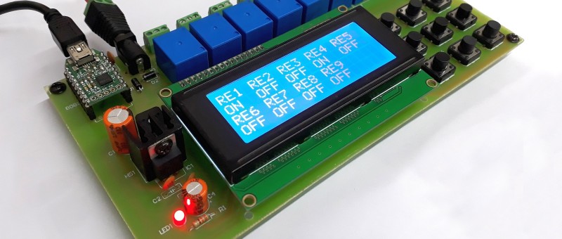 9-Channel Relay Control Board with PC Interface (130549)