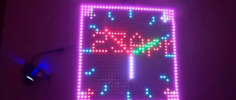 1024 Neopixel GPS wall clock