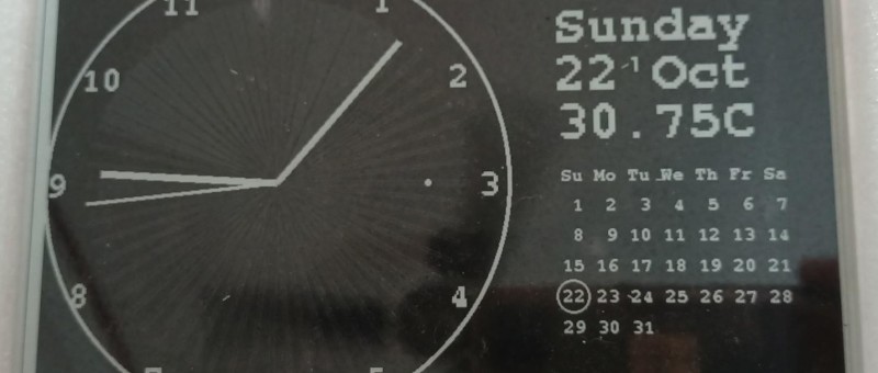 7.5" E-Paper clock on ESP32