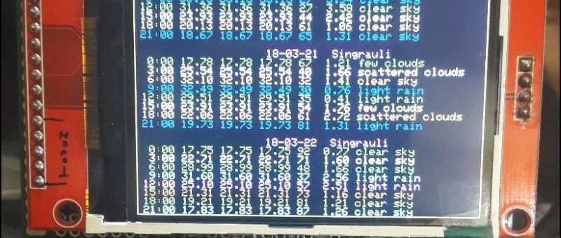 ESP32 weather forecasting