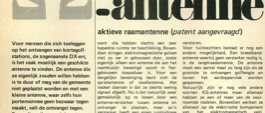 Ω-antenne - aktieve raamantenne (patent aangevraagd)