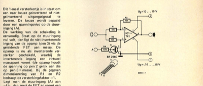 plus of min 1-maal versterker