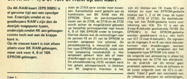 RAM/EPROM-kaart - 8K RAM + 4, 8 of 16K EPROM op één kaart
