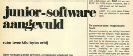 junior-software aangevuld - ruim twee kilobytes erbij