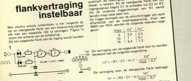 flankvertraging instelbaar