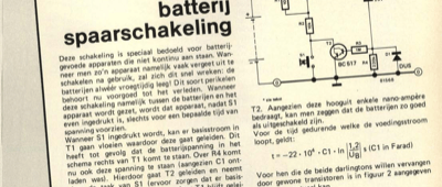 batterij spaarschakeling