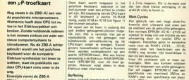 Z80-A CPU-kaart - een µP-troefkaart