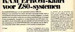 RAM/EPROM-kaart voor Z80-systemen