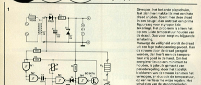 styropor-zaag - draadzaag voor piepschuim