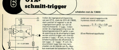 OTA-schmitt-trigger - schakelen met de 13600