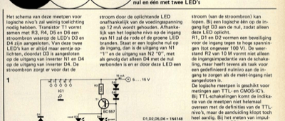 logische meetpen - nul en één met twee LED's