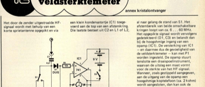 simpele veldsterktemeter - annex kristalontvanger