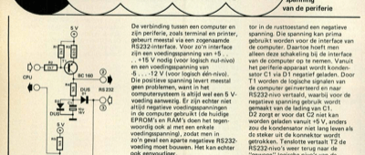 RS 232 zonder negatieve voeding - spanning van de periferie